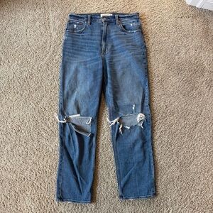 Abercrombie & Fitch Men's Blue Ripped Jeans
